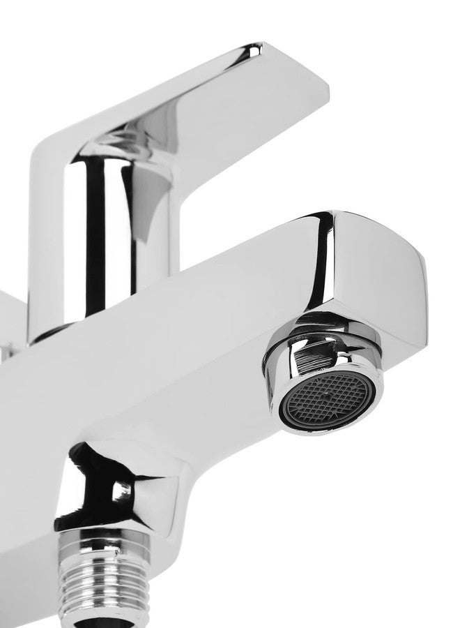 Hindware Italian Collection F360005CP Element 2-Way Bib Cock with Wall Flange, Brass with Chrome Finish - Image 4